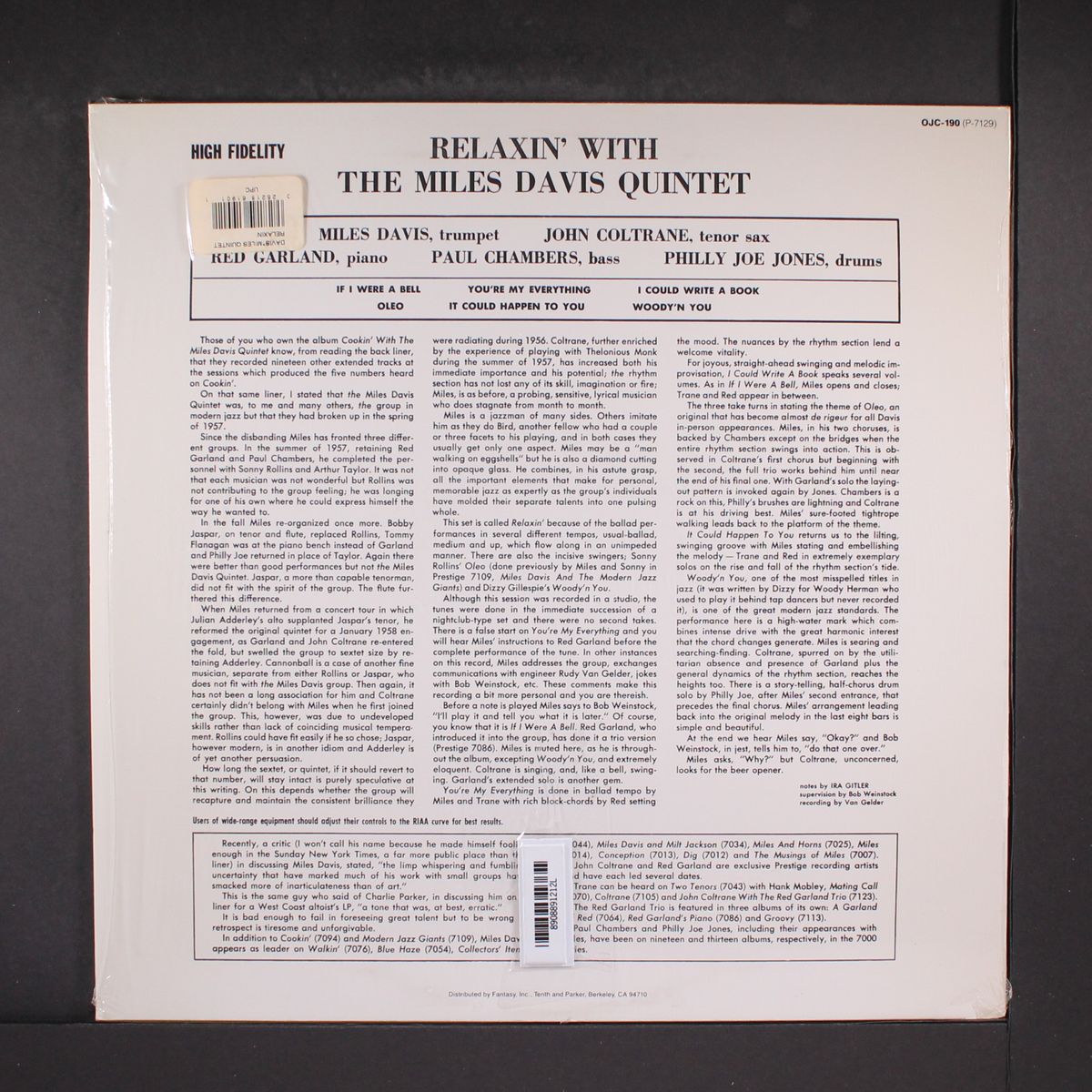 relaxin' with by MILES DAVIS
