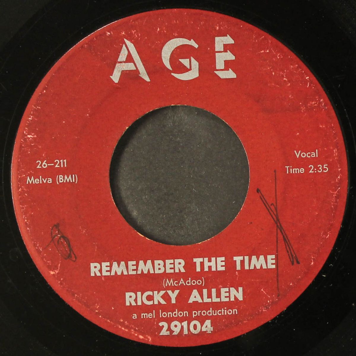 remember the time / from you by RICKY ALLEN