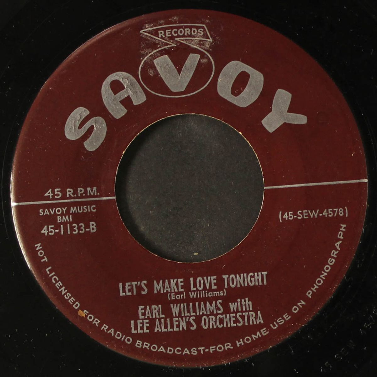 let's make love tonight / i can't go on by EARL WILLIAMS