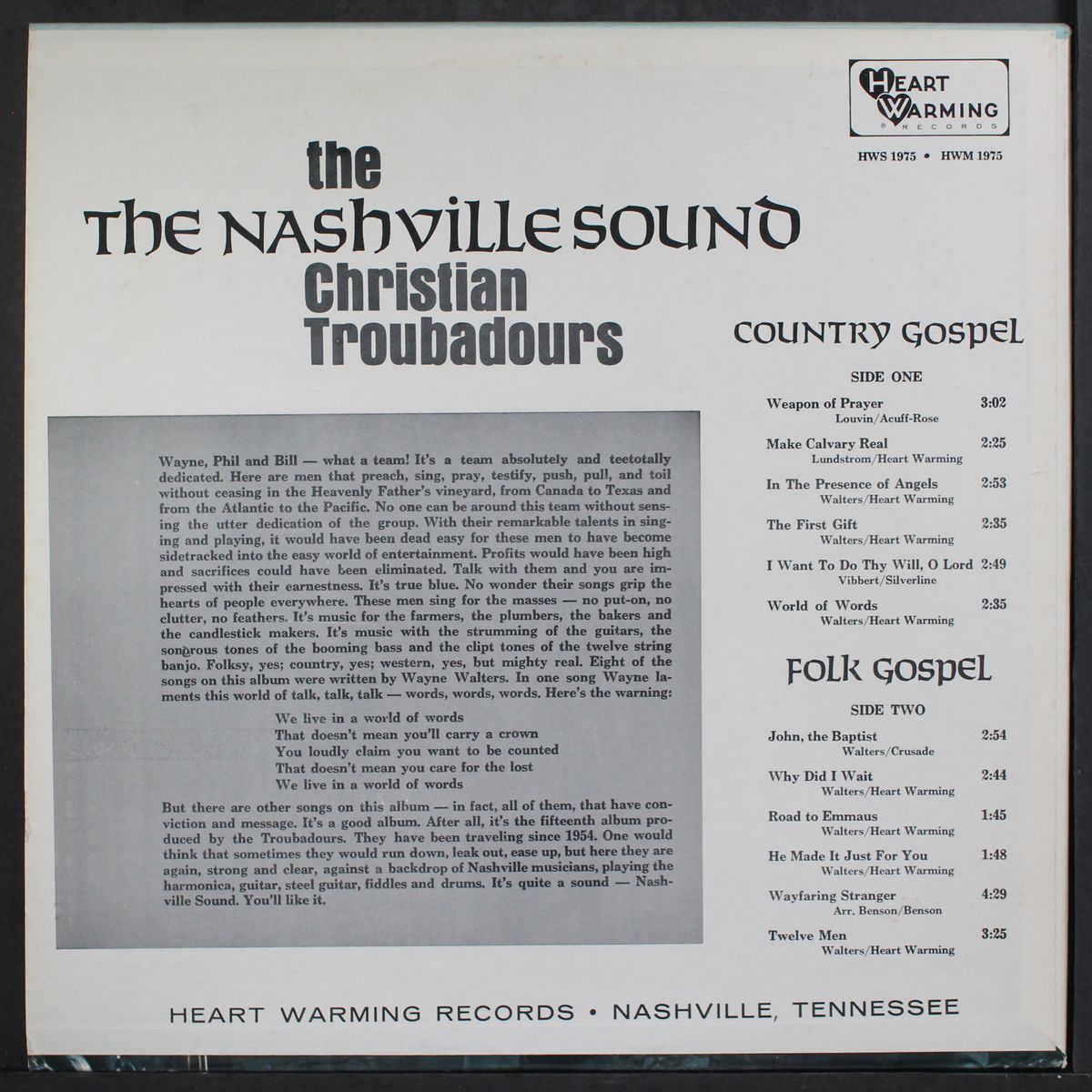 the nashville sound by CHRISTIAN TROUBADOURS