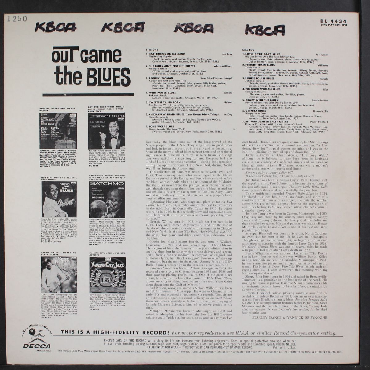 out came the blues by VARIOUS