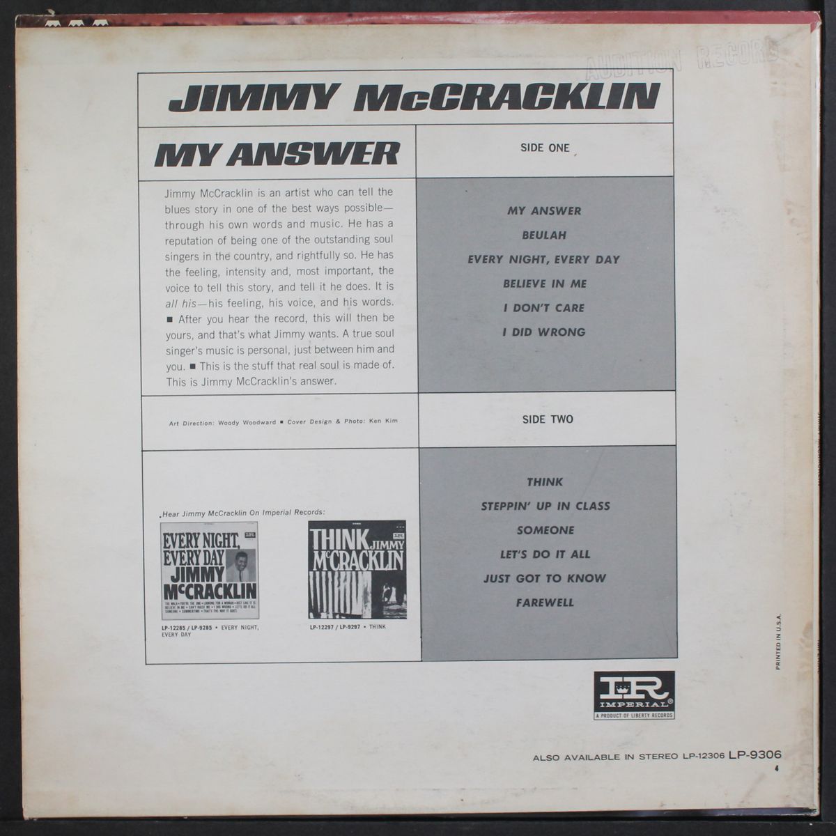 my answer by JIMMY MCCRACKLIN