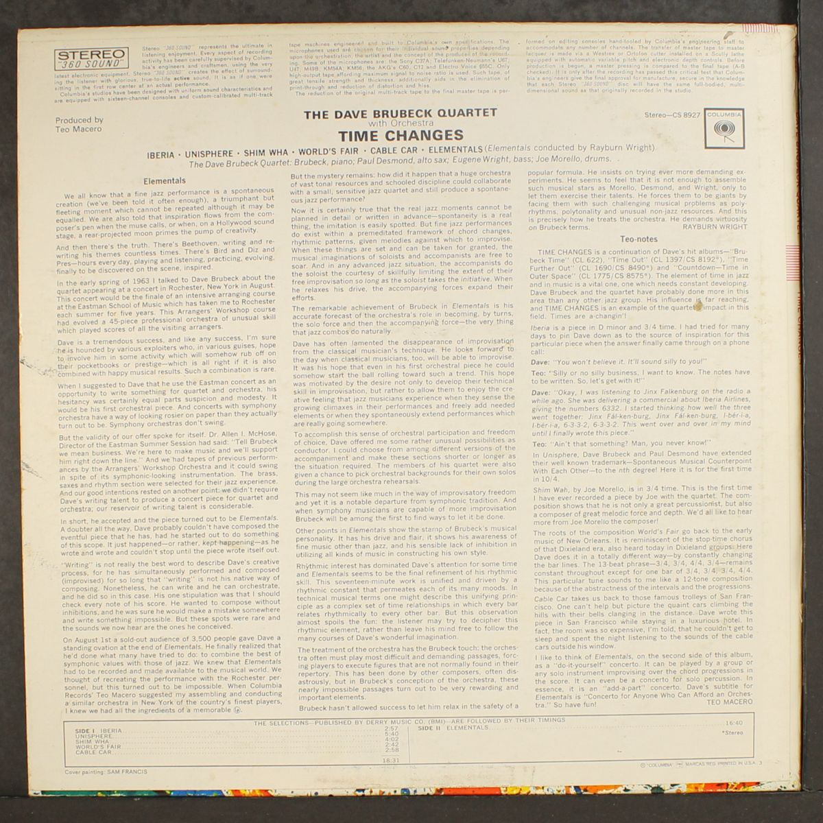 time changes by DAVE BRUBECK