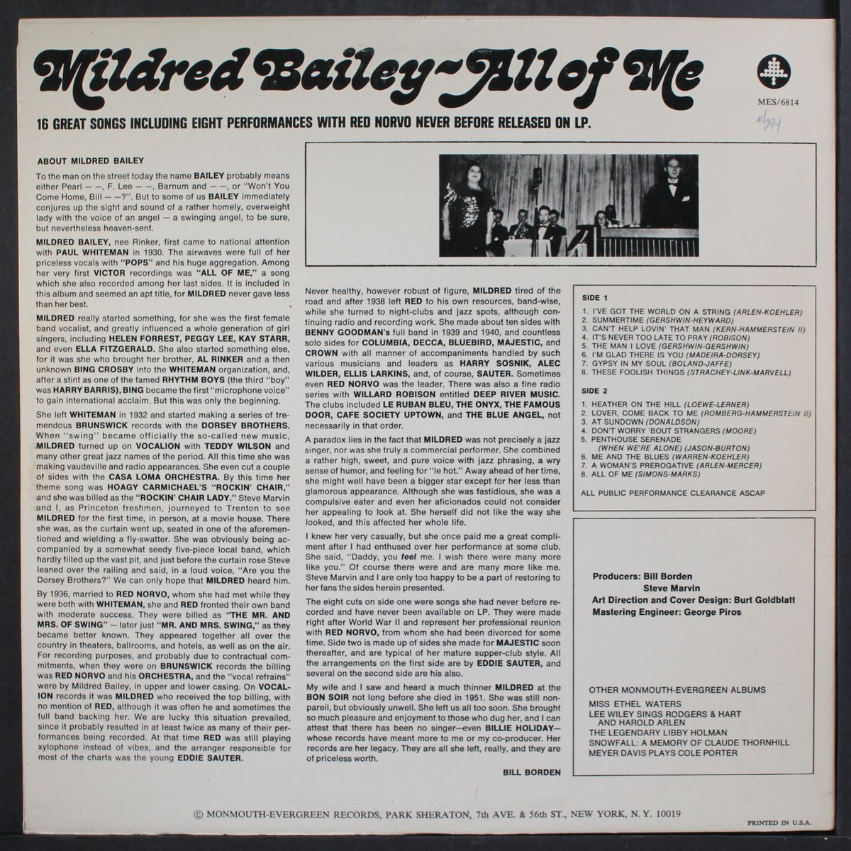 all of me by MILDRED BAILEY