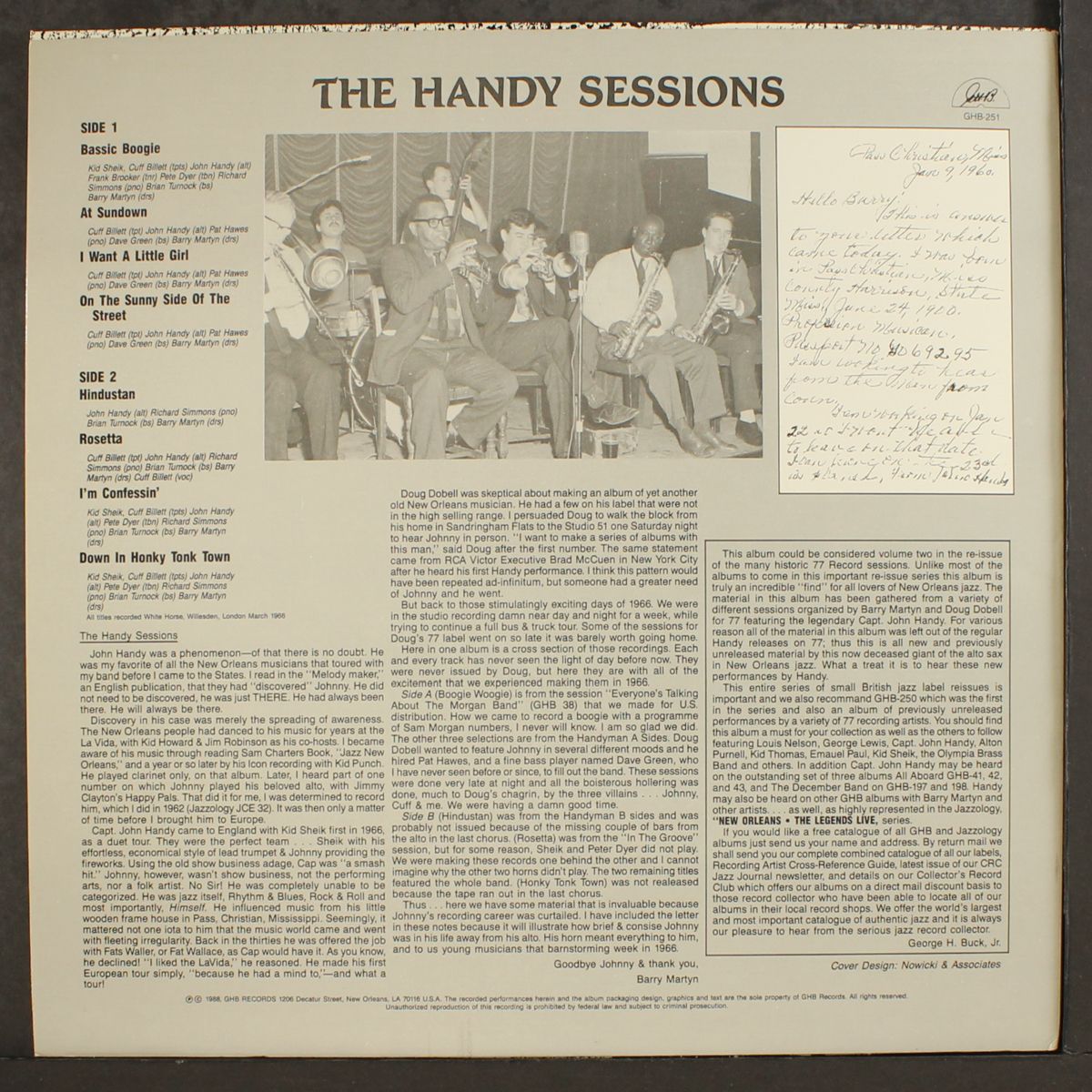 the handy sessions by JOHN HANDY