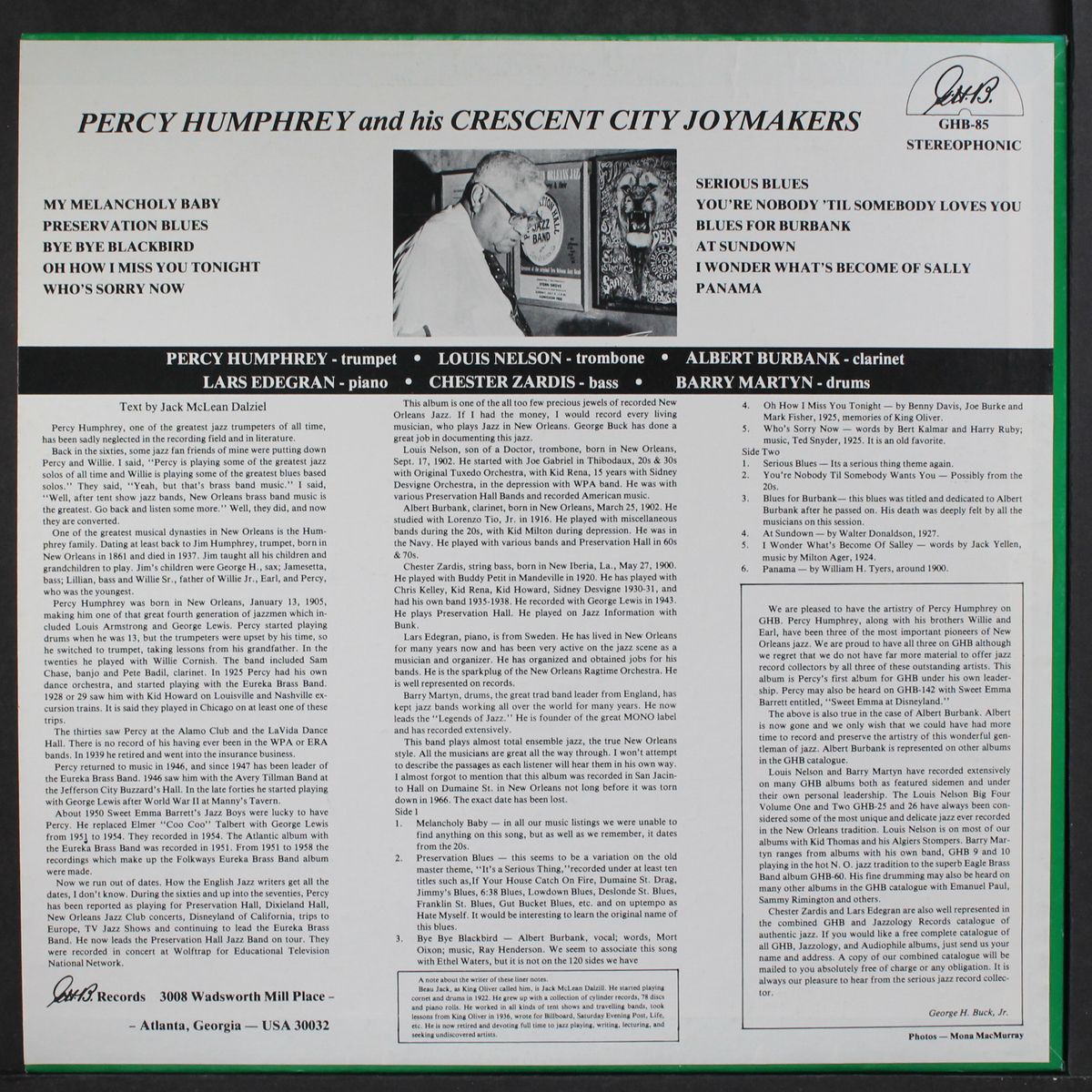percy humphrey & his crescent city joymakers by PERCY HUMPHREY & HIS CRESCENT CITY JOYMAKERS