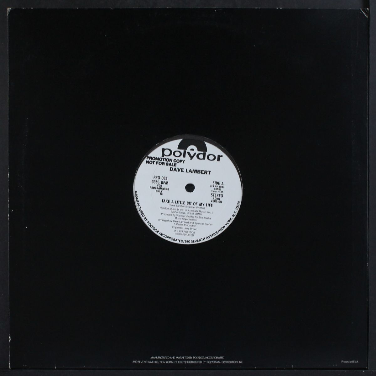 take a little bit of my life / short version by DAVE LAMBERT