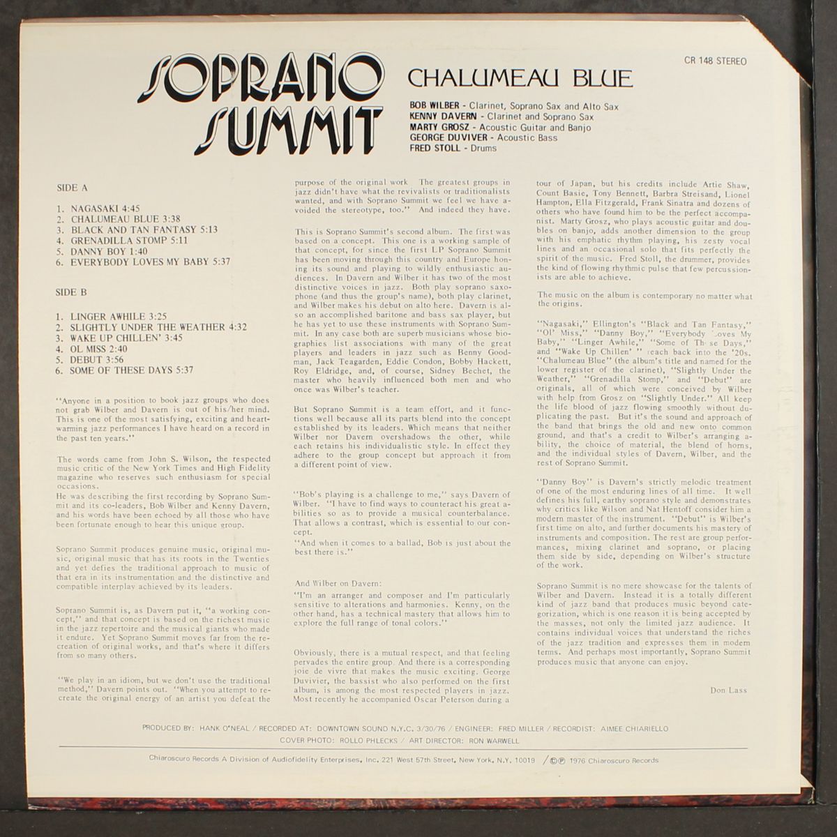soprano summit by BOB WILBER & KENNY DAVERN