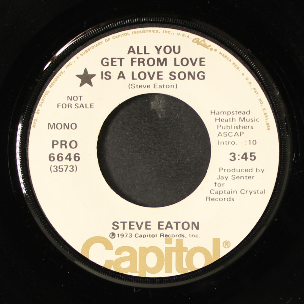 all you get from love is a love song / mono by STEVE EATON