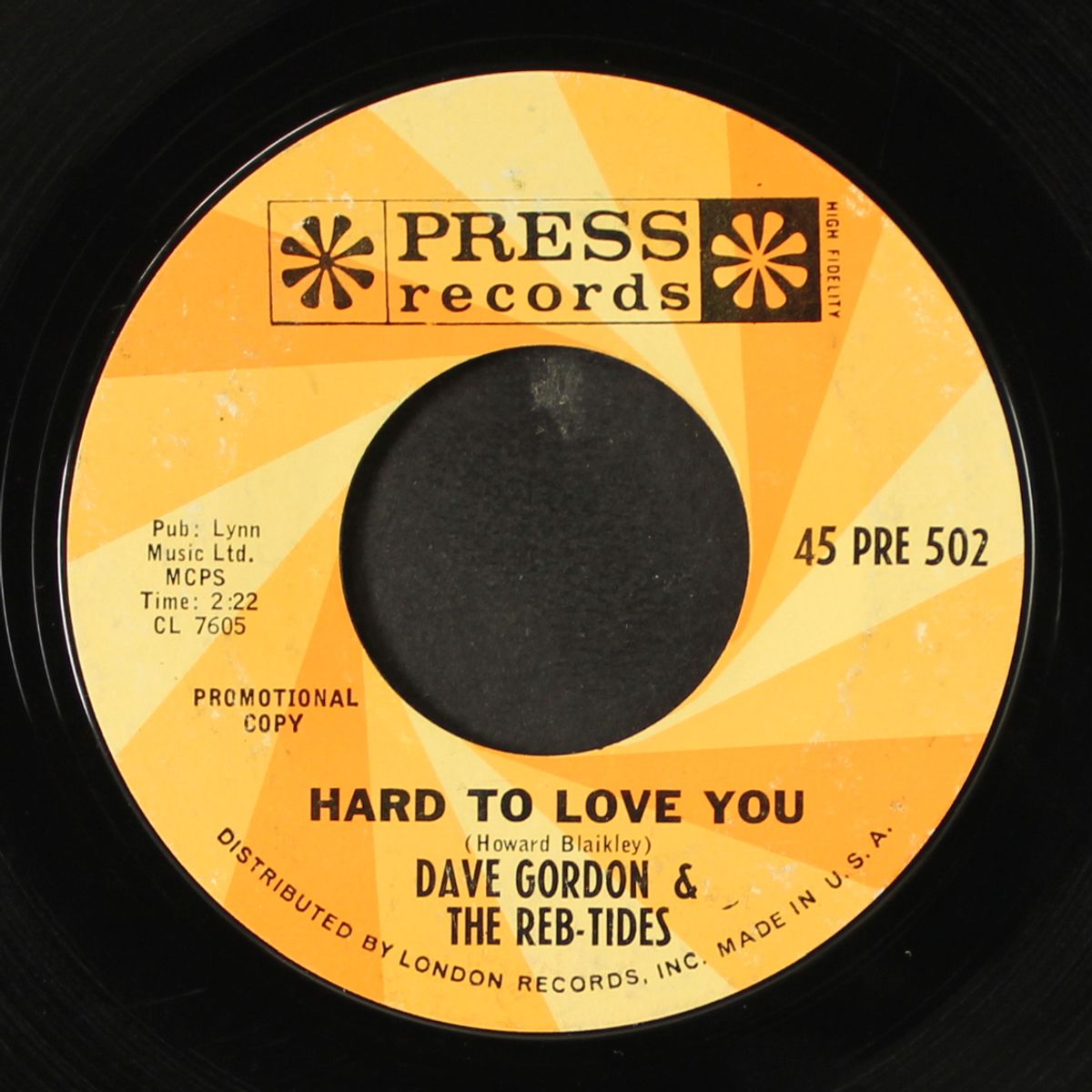 call me / hard to love you by DAVE GORDON & REB-TIDES