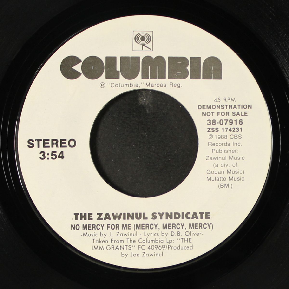 no mercy for me / same by ZAWINUL SYNDICATE