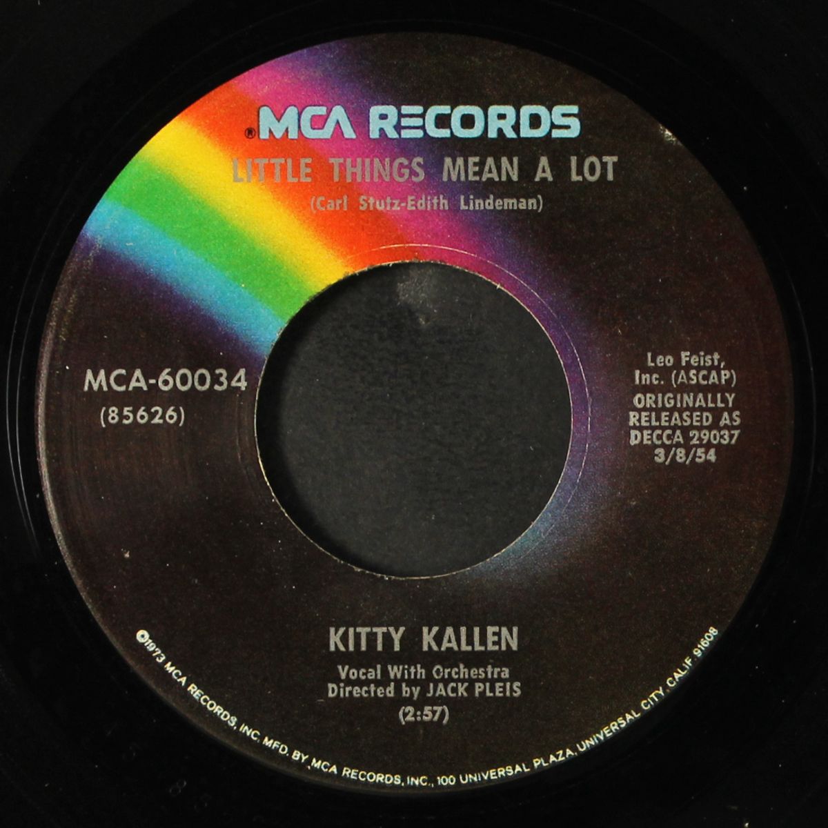 little things mean a lot / i don't think you love me anymore by KITTY KALLEN