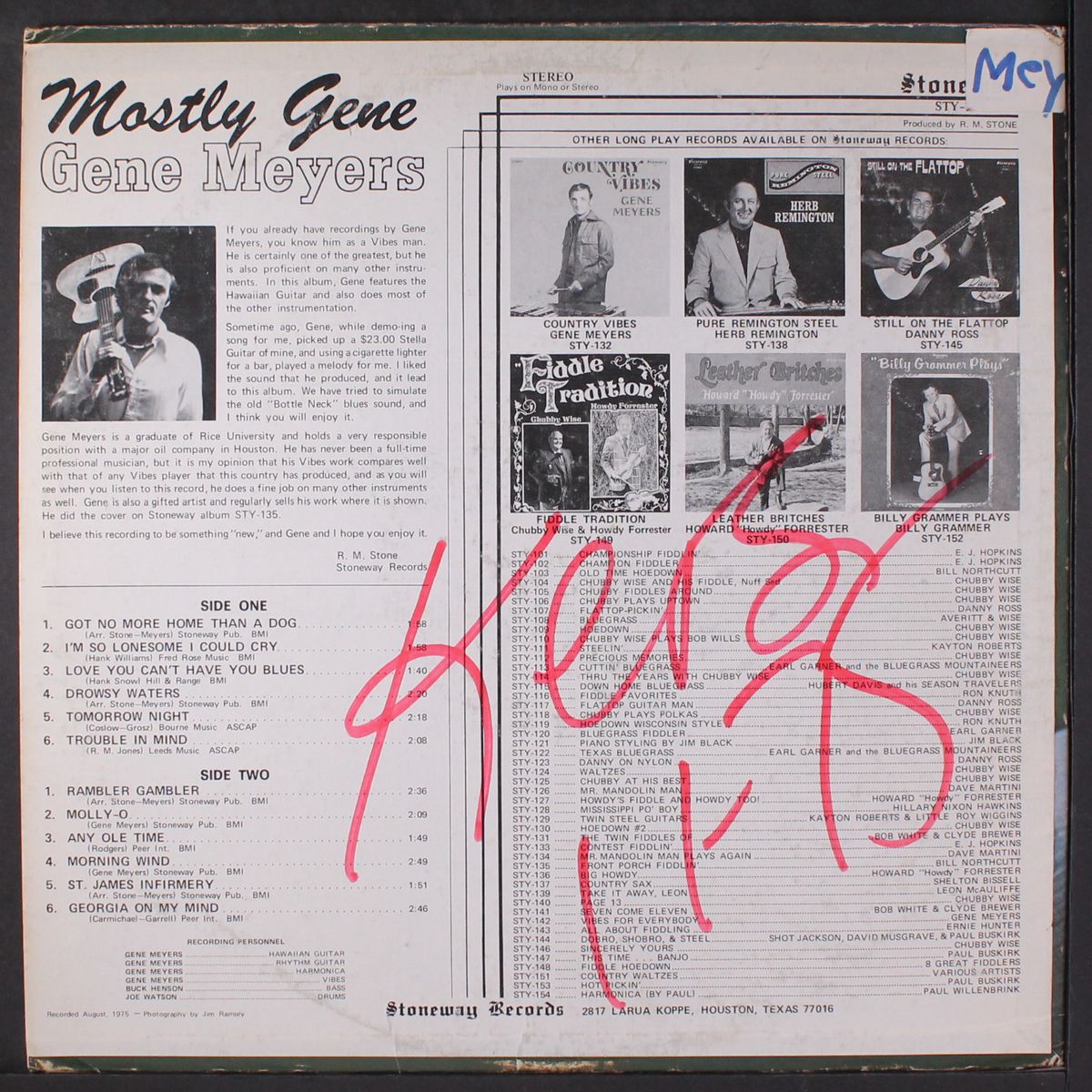 mostly gene by GENE MEYERS