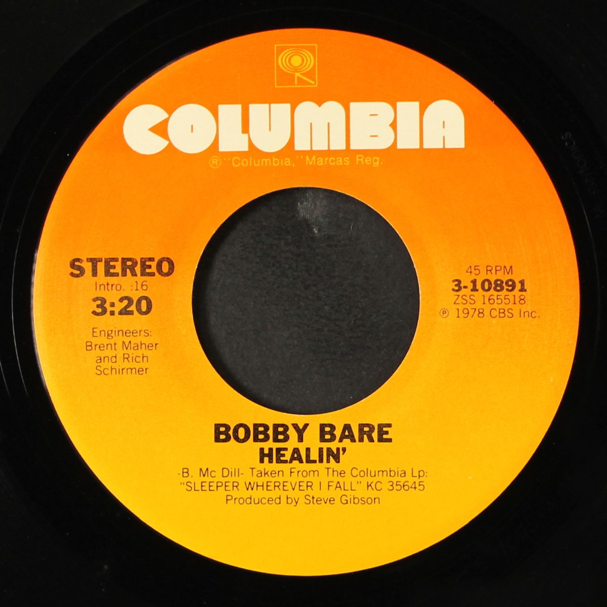 healin' / love is a cold wind by BOBBY BARE