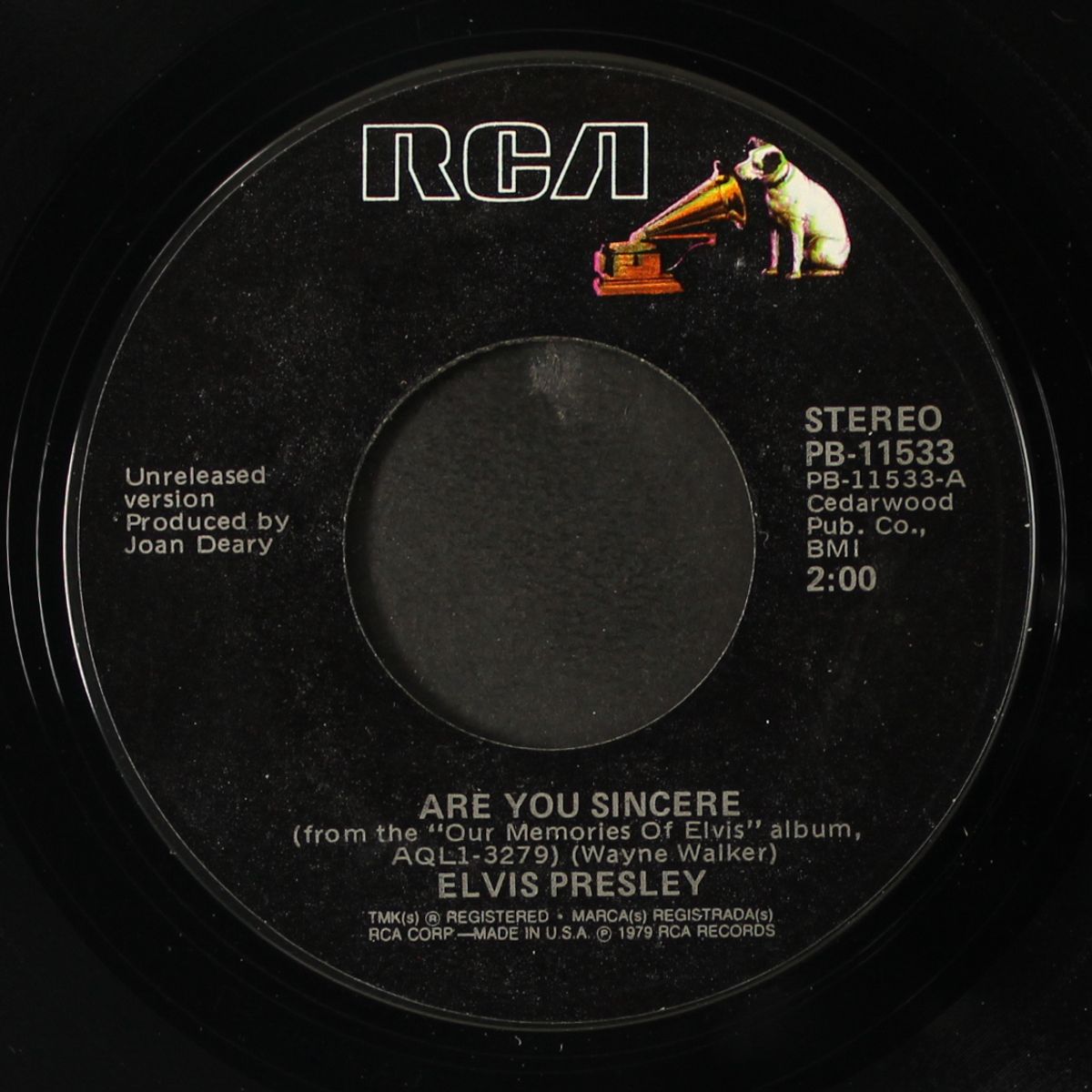 are you sincere / solitaire by ELVIS PRESLEY
