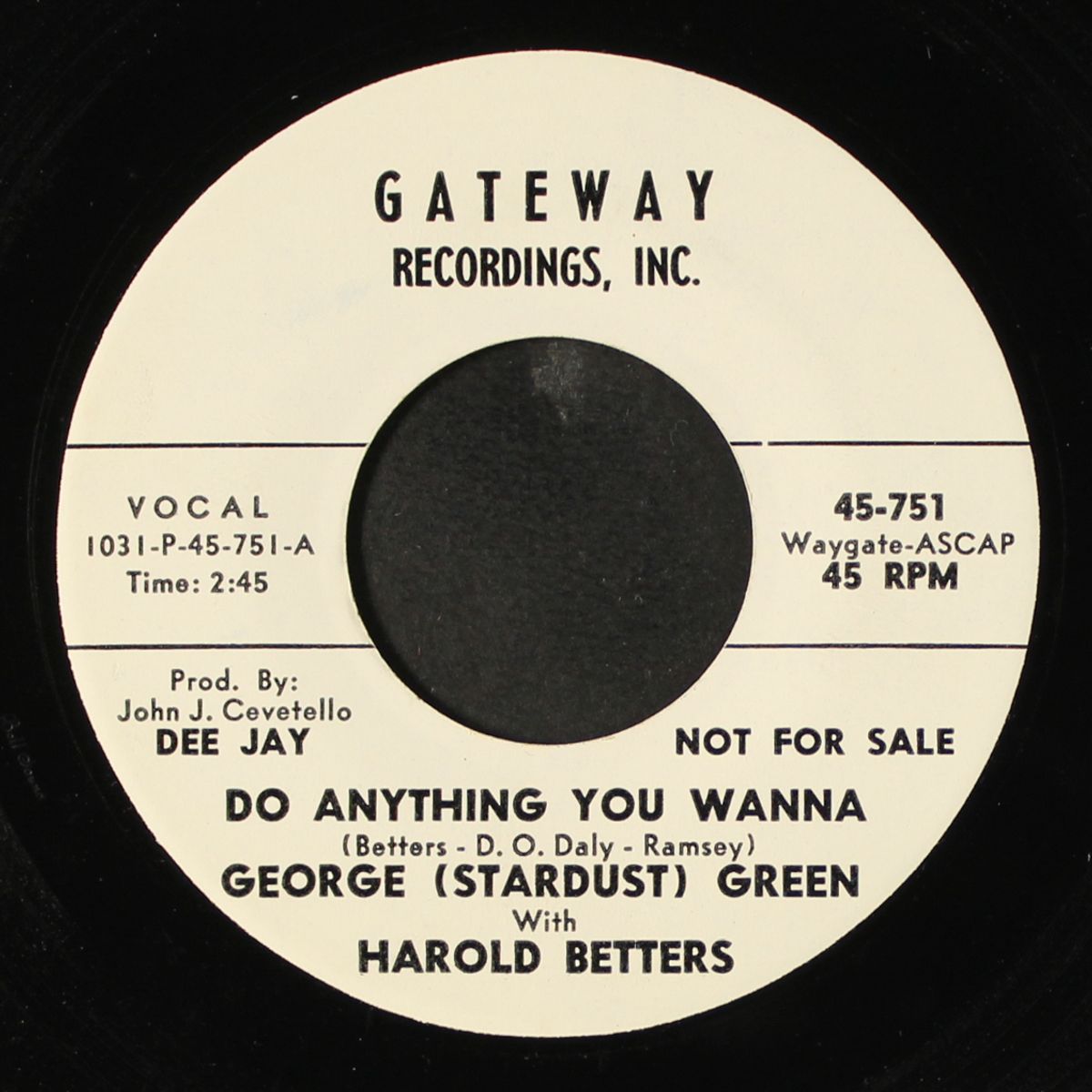 do anything you wanna by GEORGE (STARDUST) GREEN