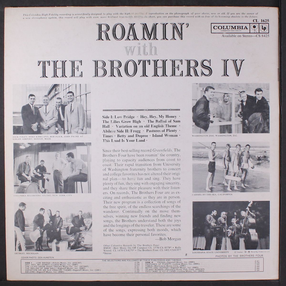 roamin' with by BROTHERS FOUR