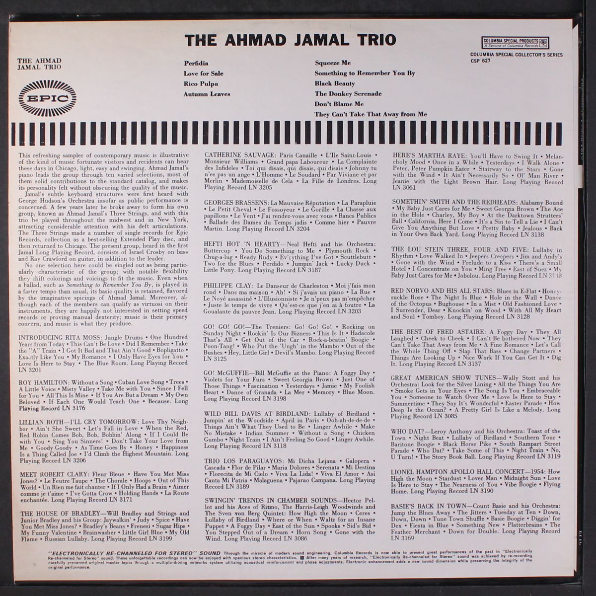 the ahmad jamal trio by AHMAD JAMAL
