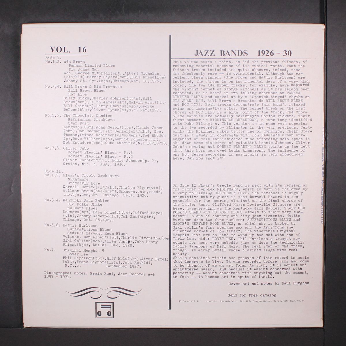 jazz bands, 1926-1930 by VARIOUS