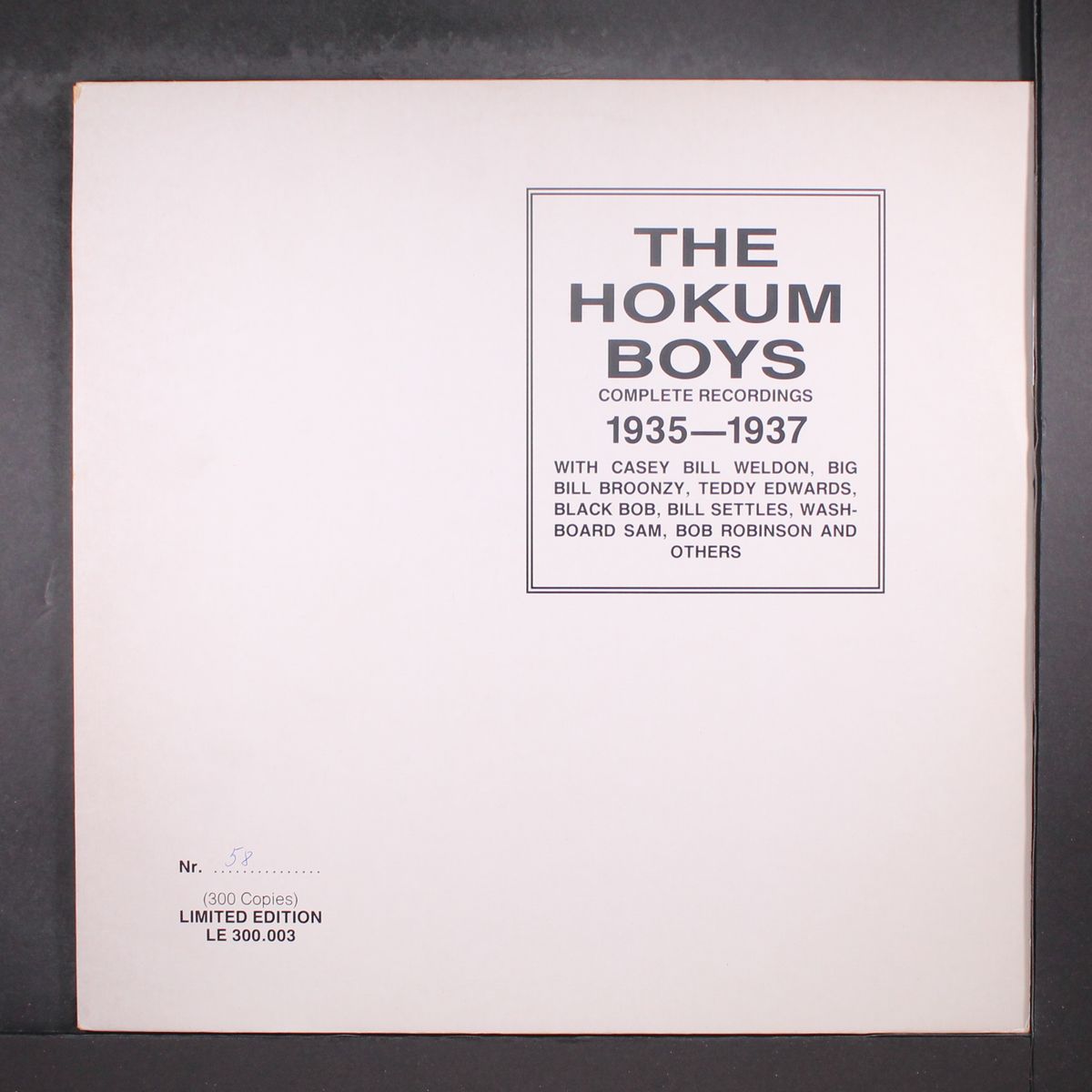 complete recordings, 1935-1937 by HOKUM BOYS