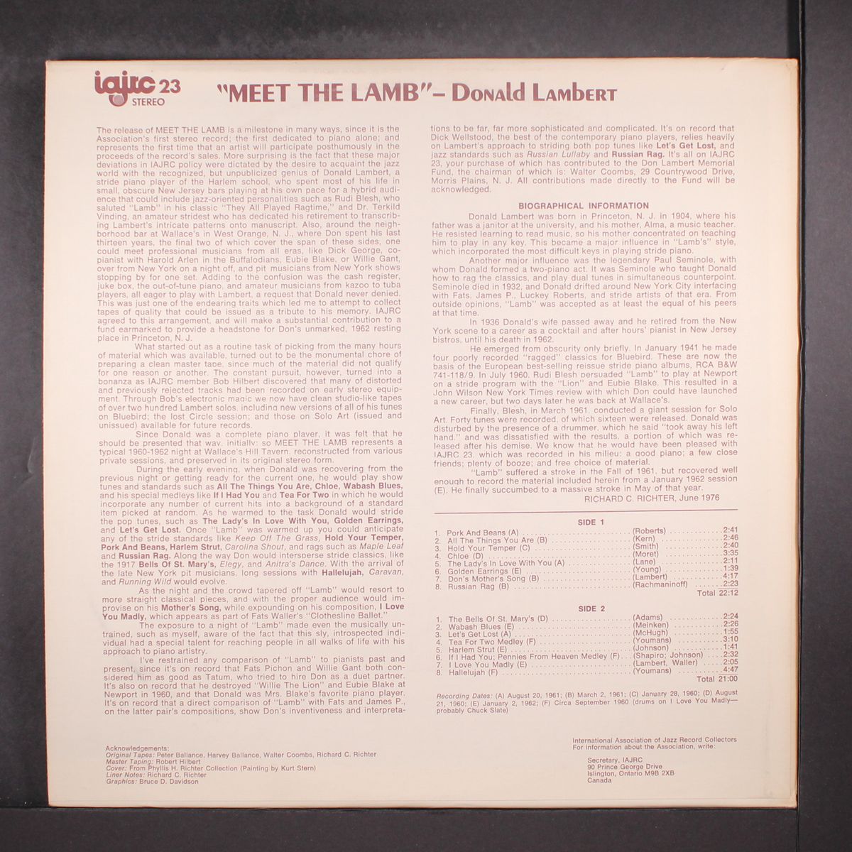 meet the lamb by DONALD LAMBERT