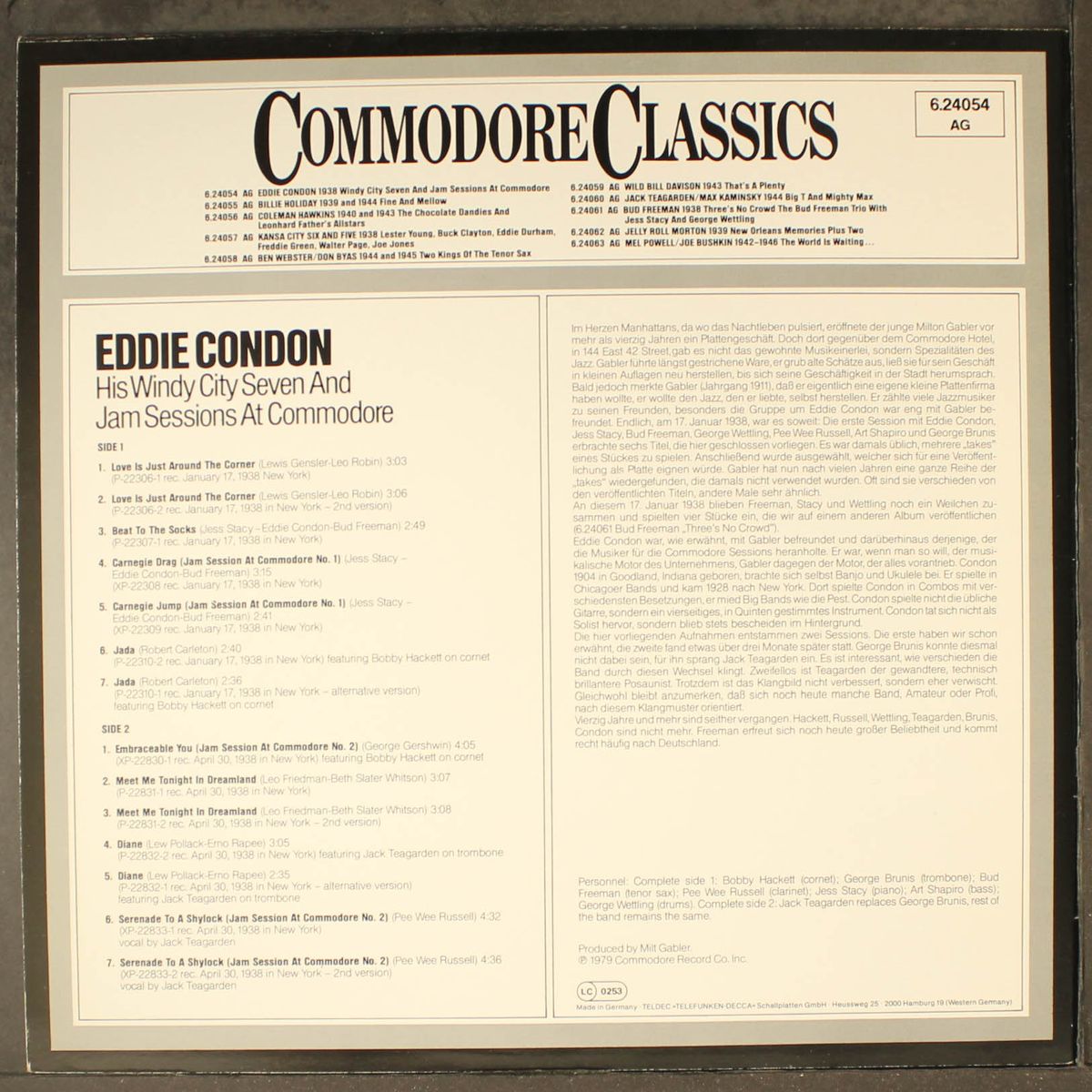 jam sessions at commodore 1938 by EDDIE CONDON