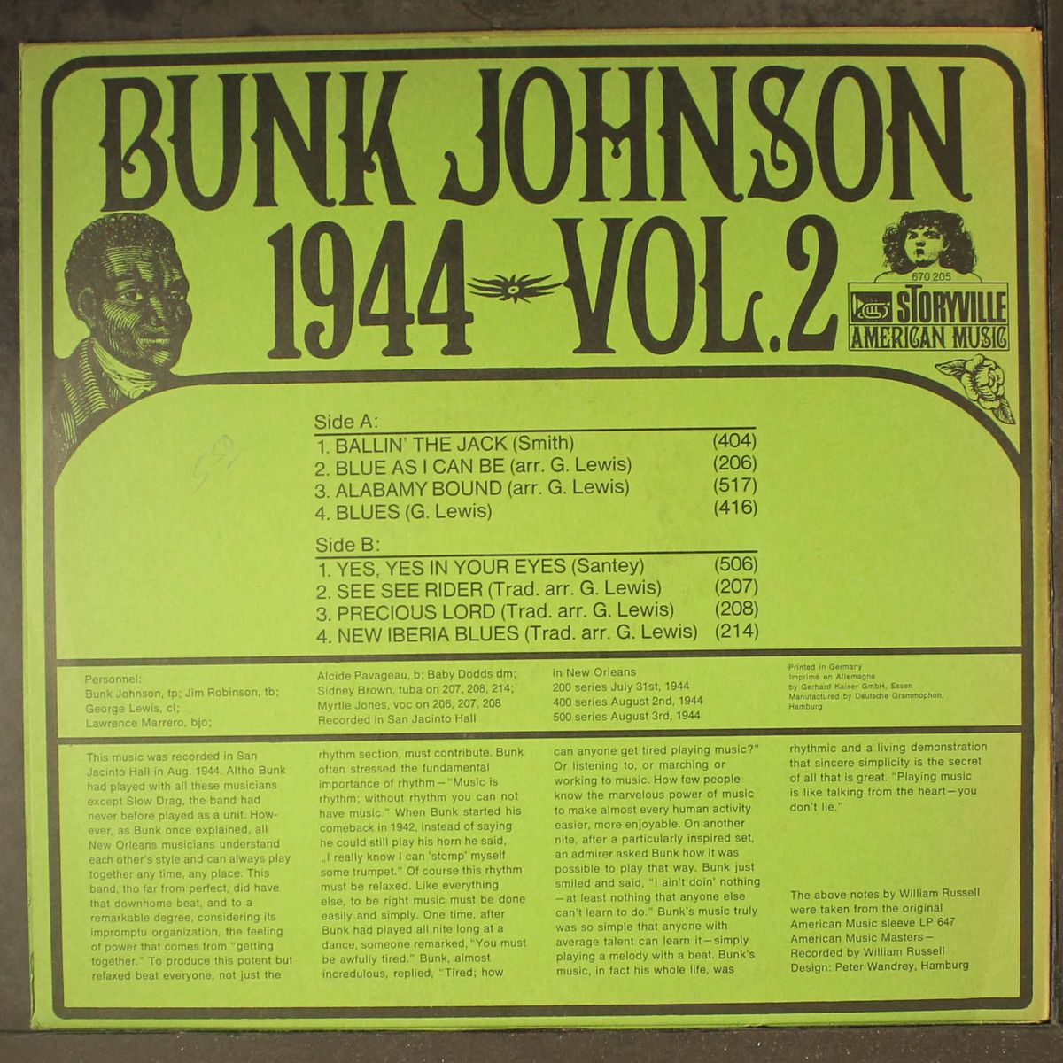1944 vol. 2 by BUNK JOHNSON