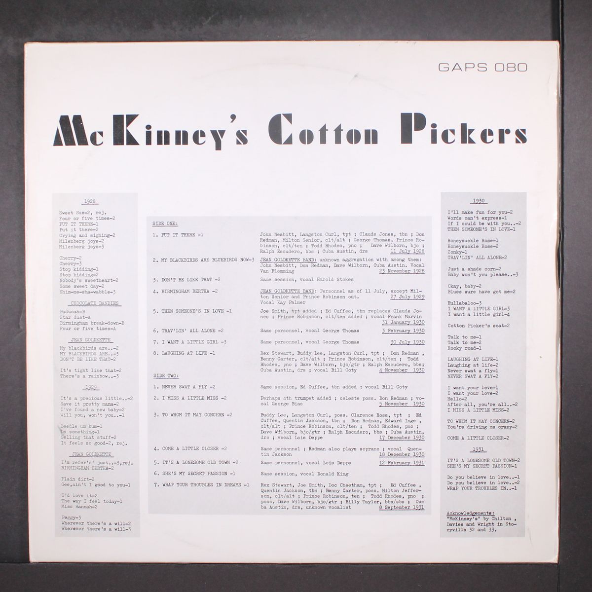 mckinney's cotton pickers by MCKINNEY'S COTTON PICKERS