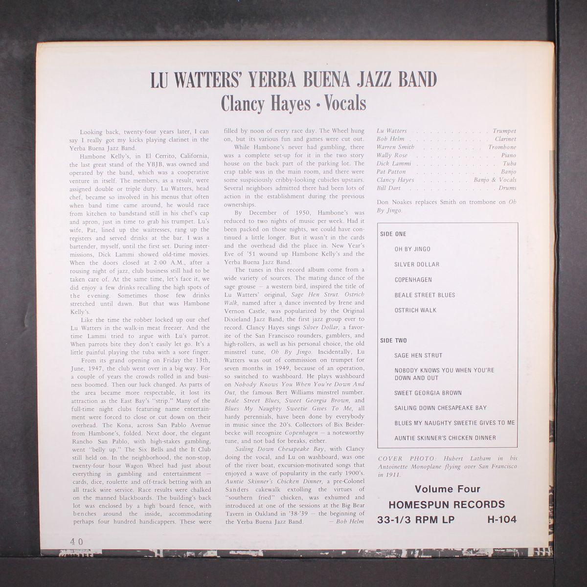 volume four by LU WATTERS' YERBA BUENA JAZZ BAND