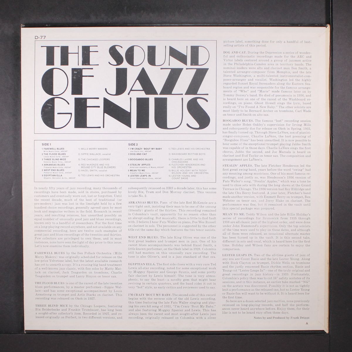 the sound of jazz genius by VARIOUS