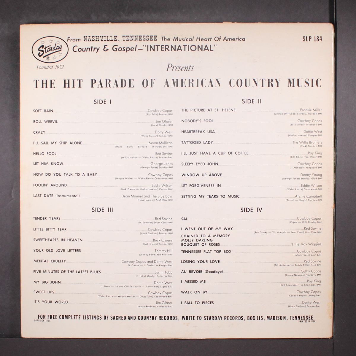 the hit parade of american country music by VARIOUS