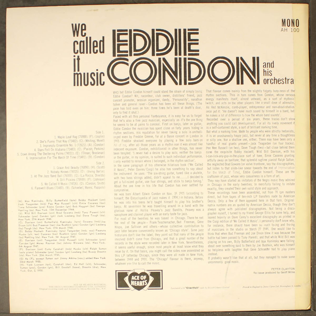 we called it music by EDDIE CONDON