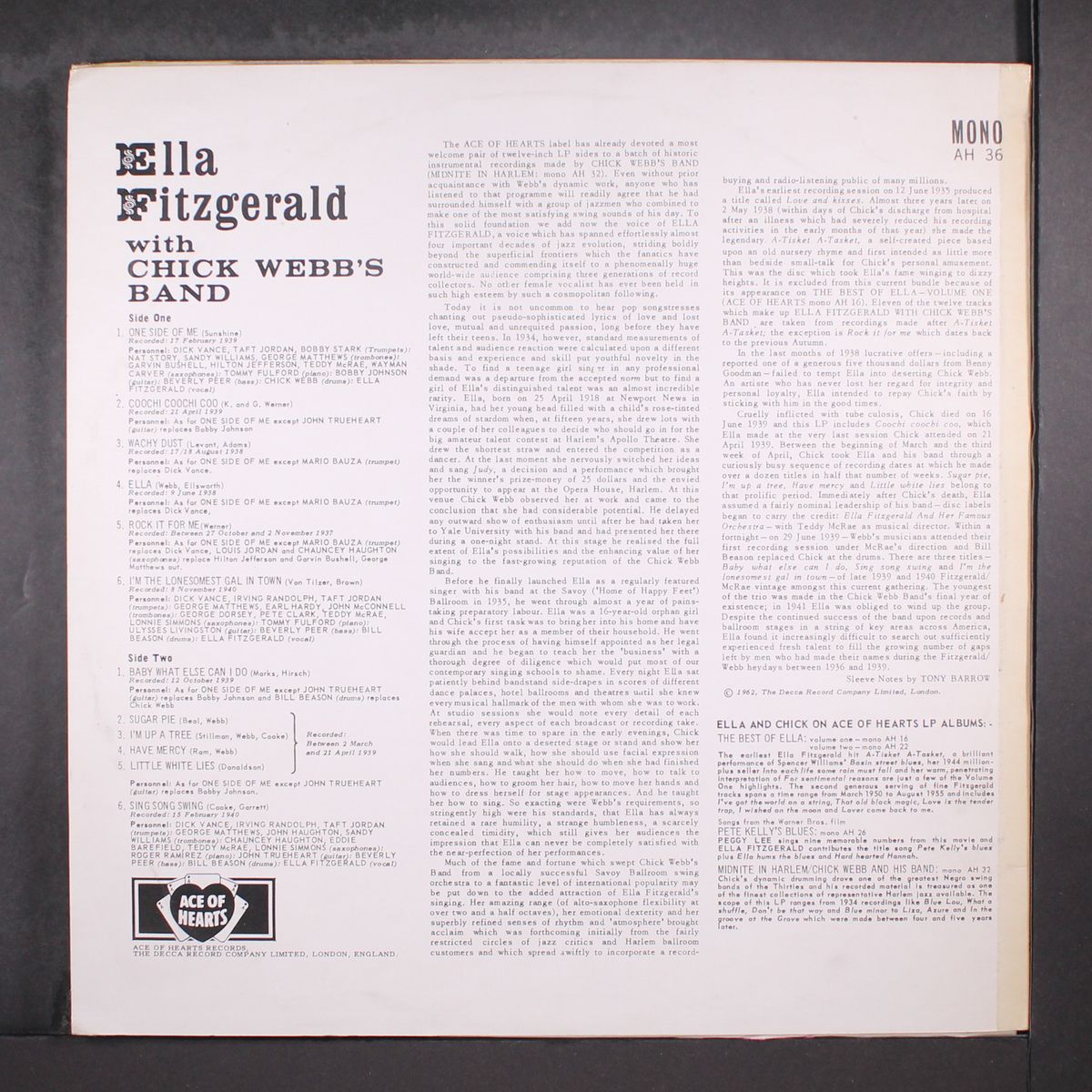 with chick webb's band by ELLA FITZGERALD