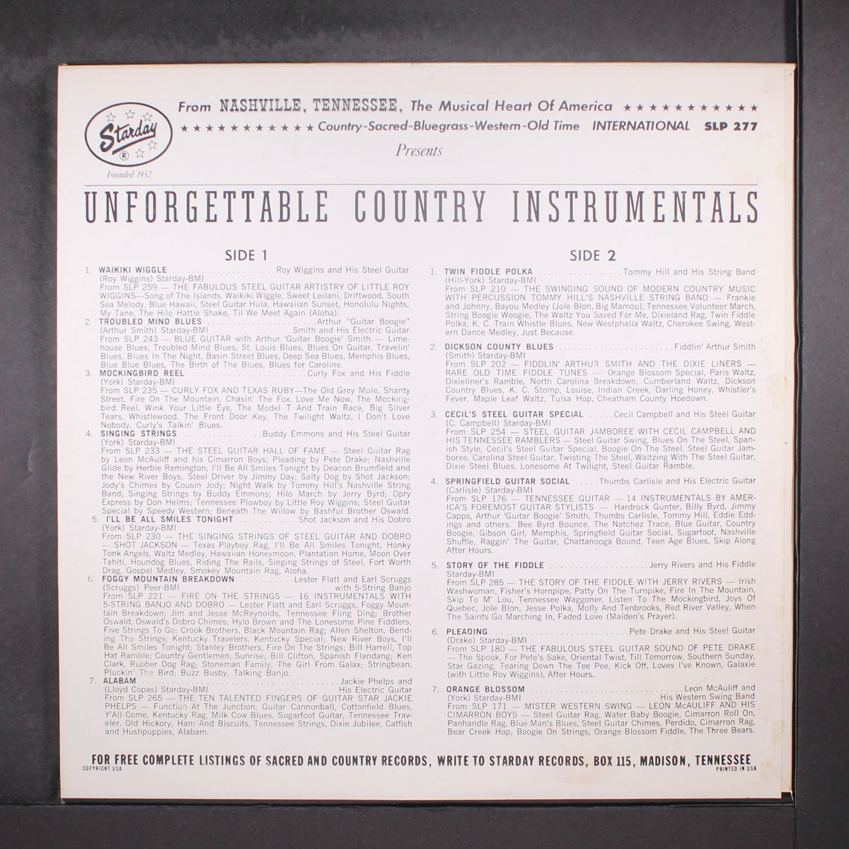 unforgettable country instrumentals by VARIOUS