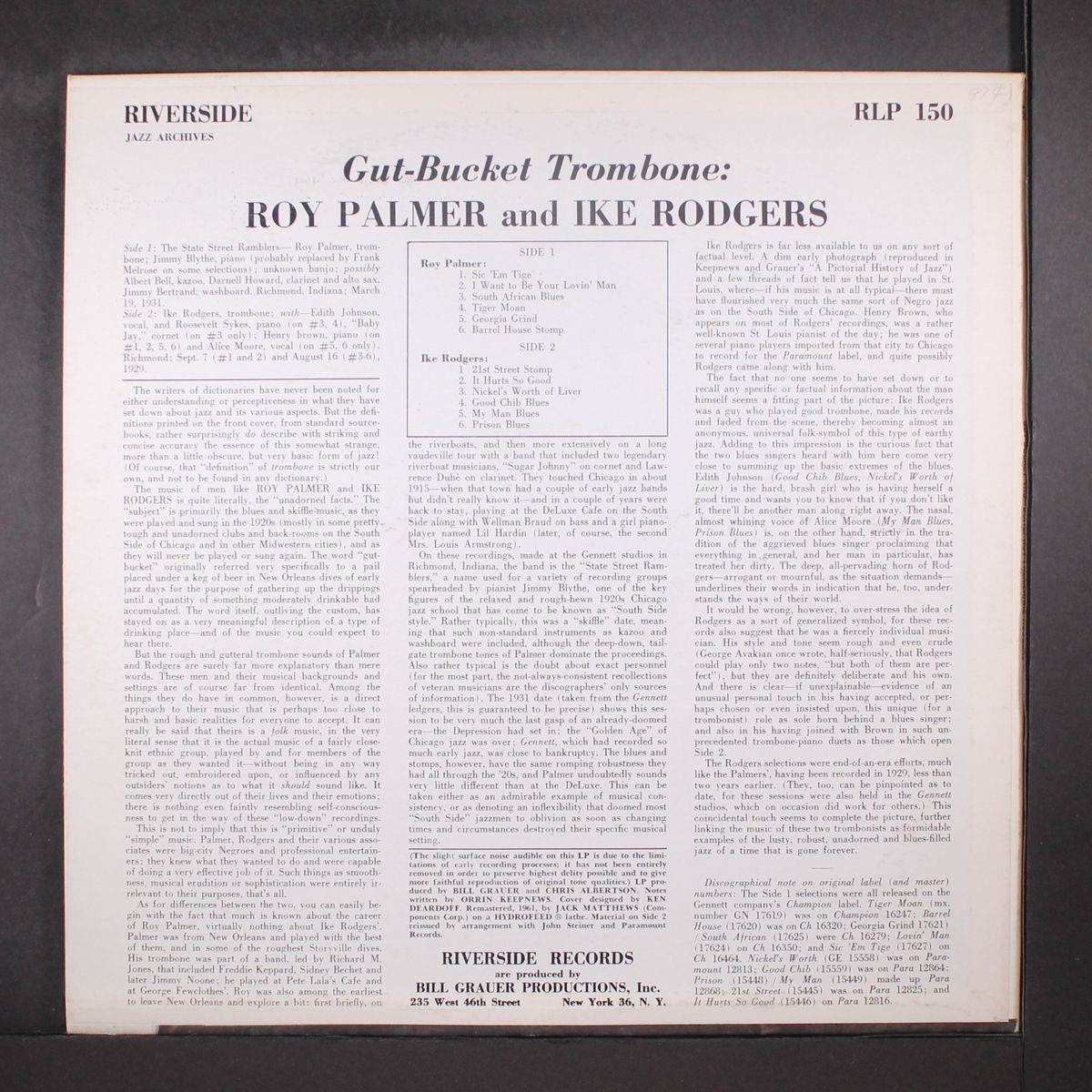 gut-bucket trombones by ROY PALMER & IKE RODGERS