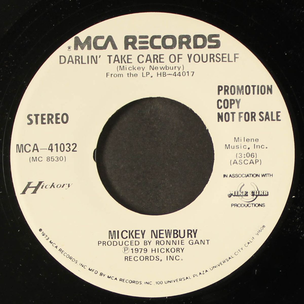 blue sky shinin' / darlin' take care of yourself by MICKEY NEWBURY