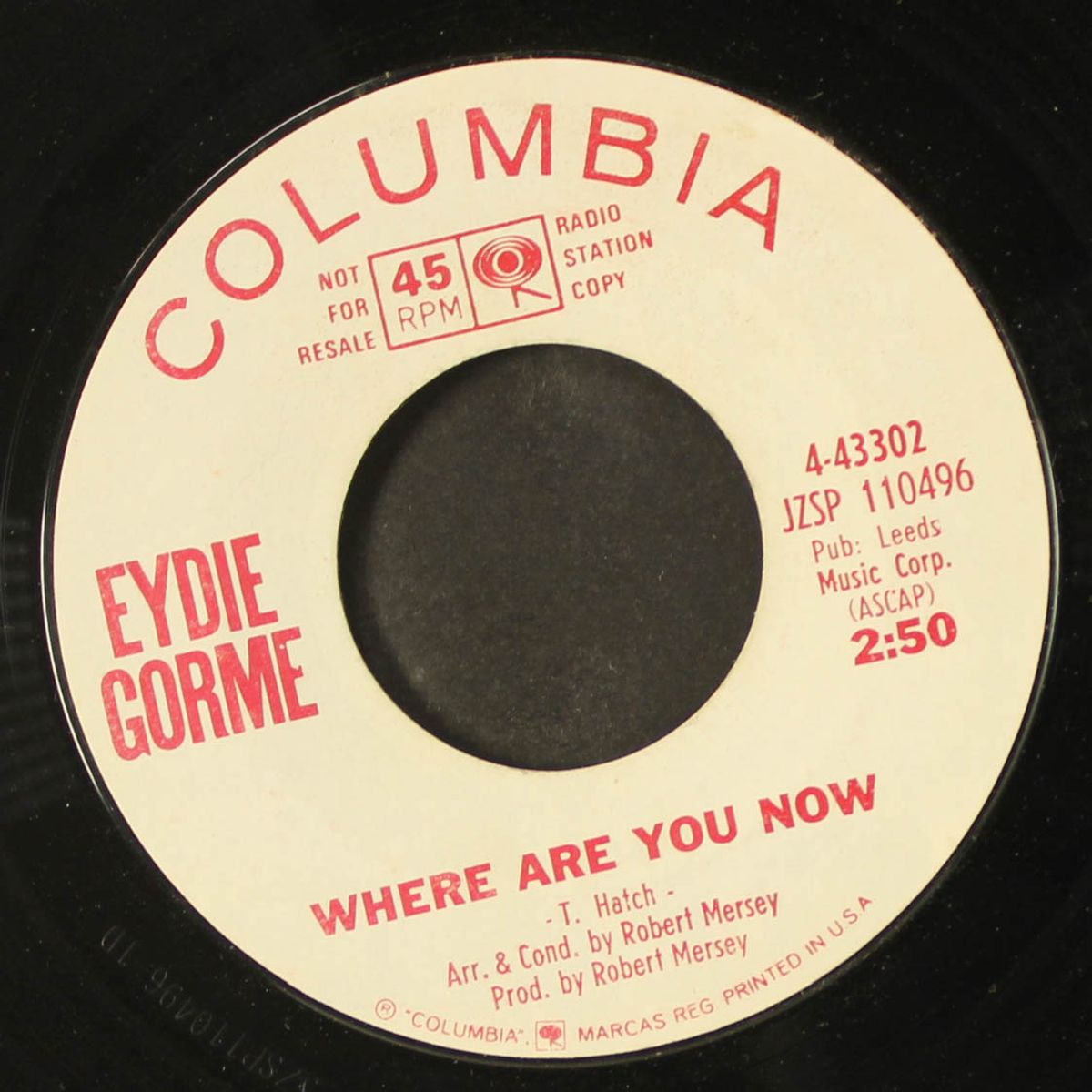 where are you now / dance on by by EYDIE GORME
