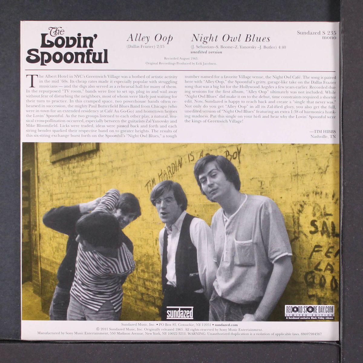 alley oop / night owl blues by LOVIN' SPOONFUL