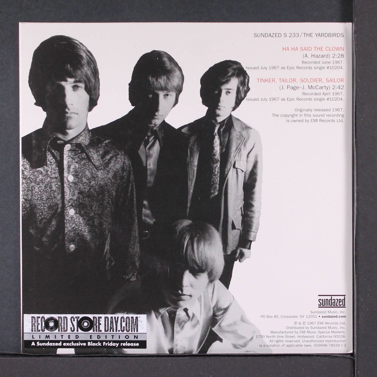 ha ha said the clown / tinker, tailor, soldier, sailor by YARDBIRDS