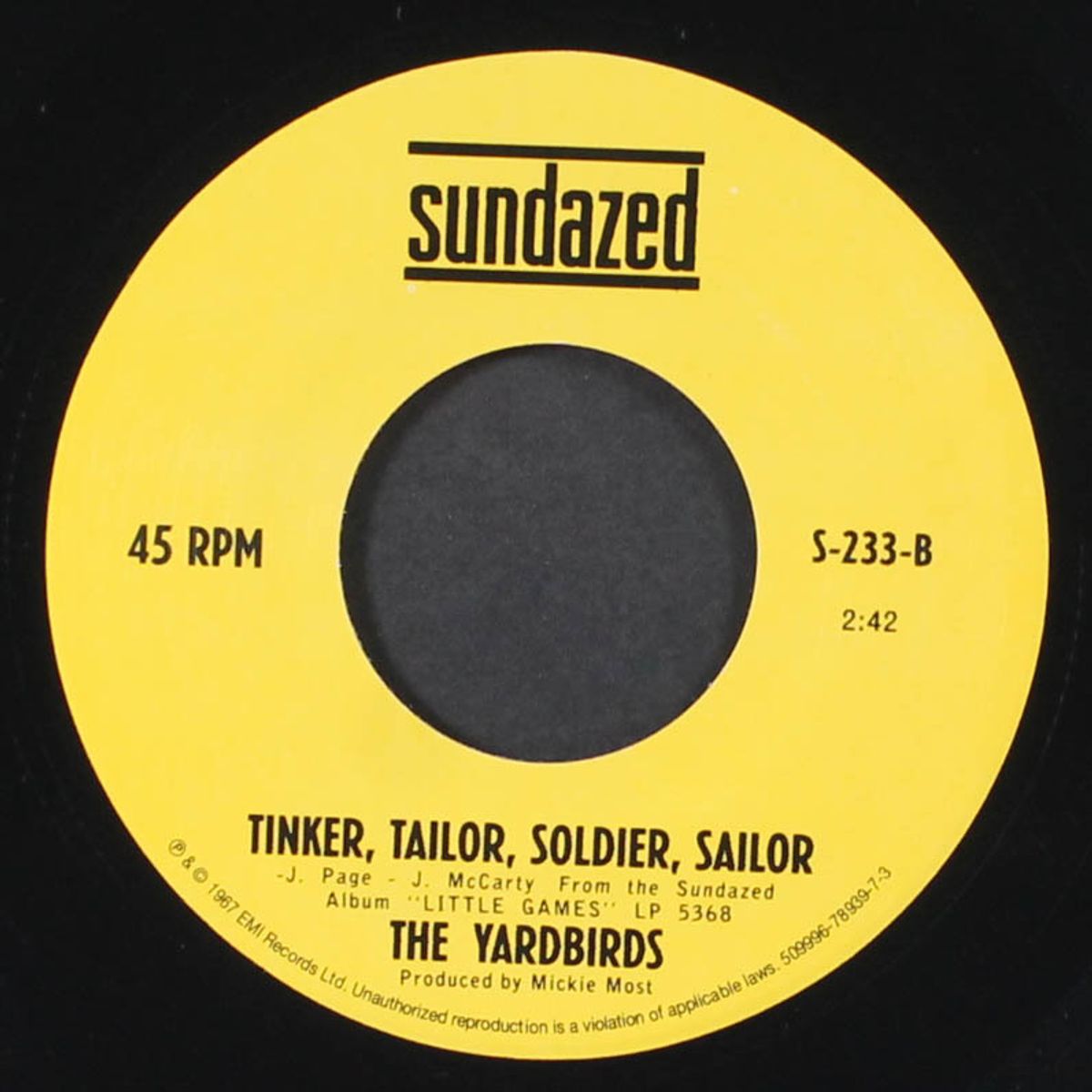 ha ha said the clown / tinker, tailor, soldier, sailor by YARDBIRDS