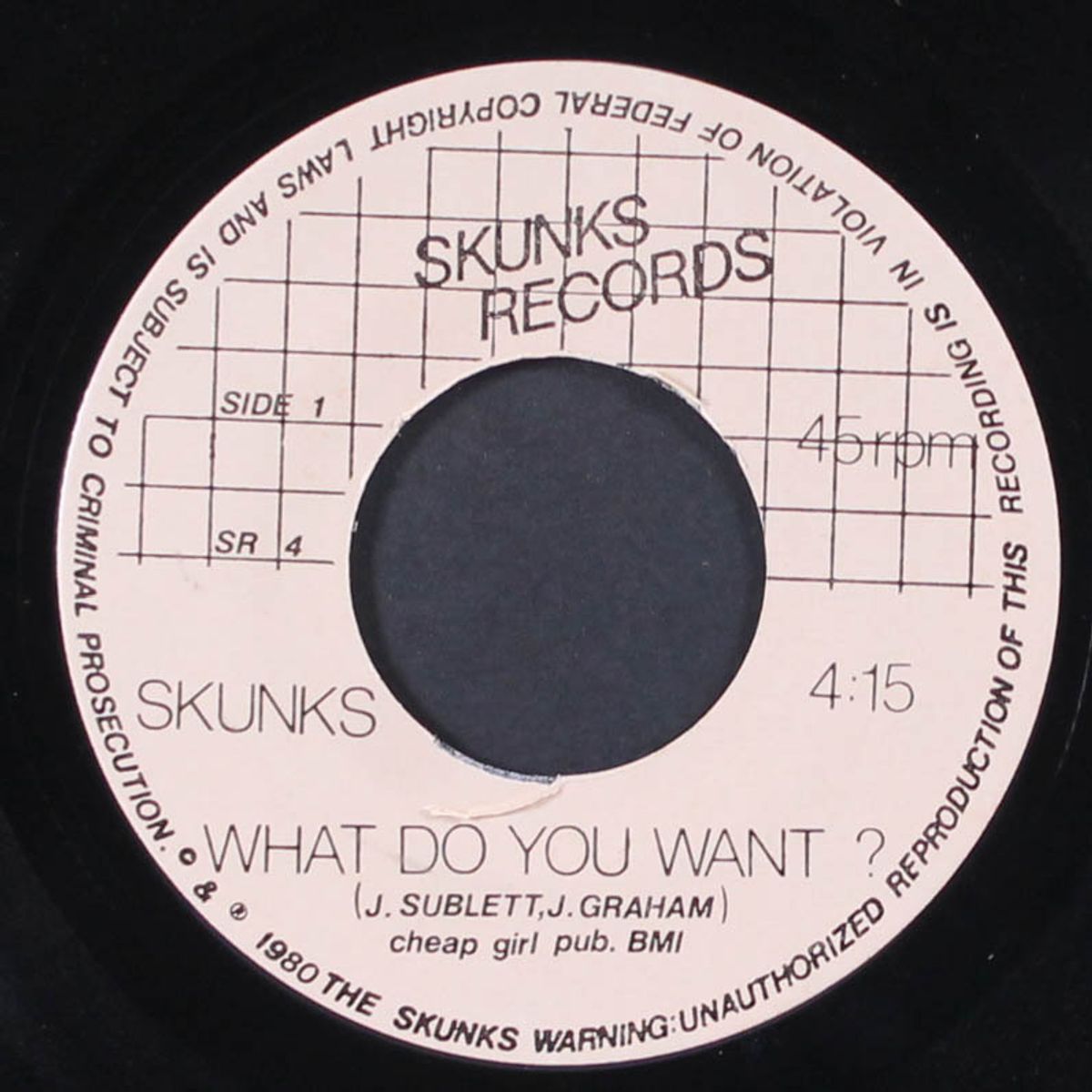 what do you want / the racket by SKUNKS