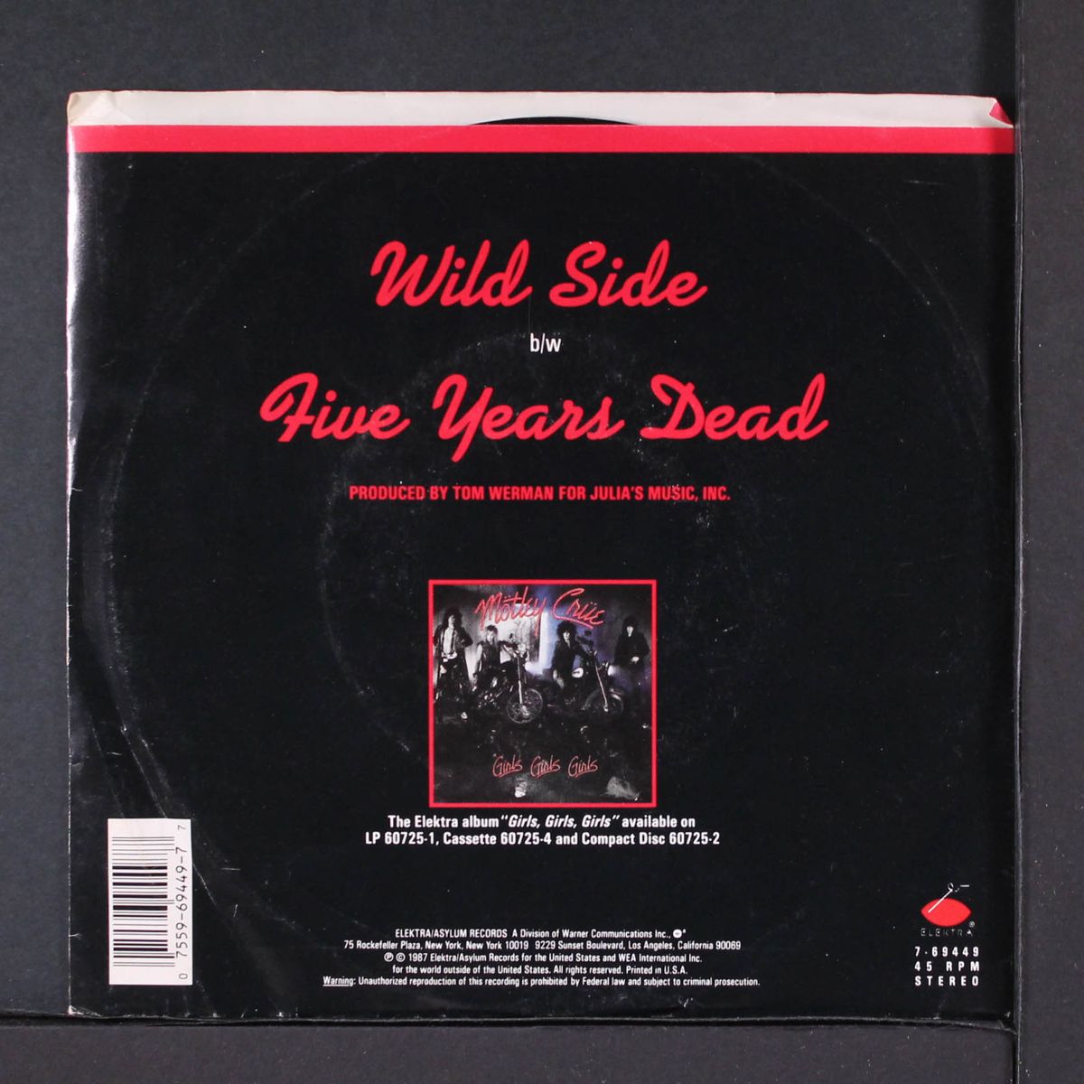 wild side / five years dead by MOTLEY CRUE
