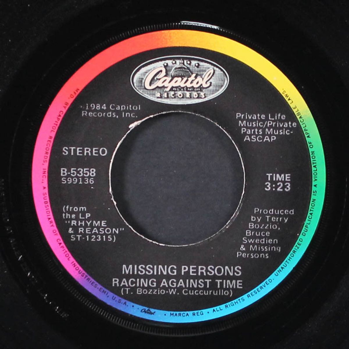 right now / racing against time by MISSING PERSONS