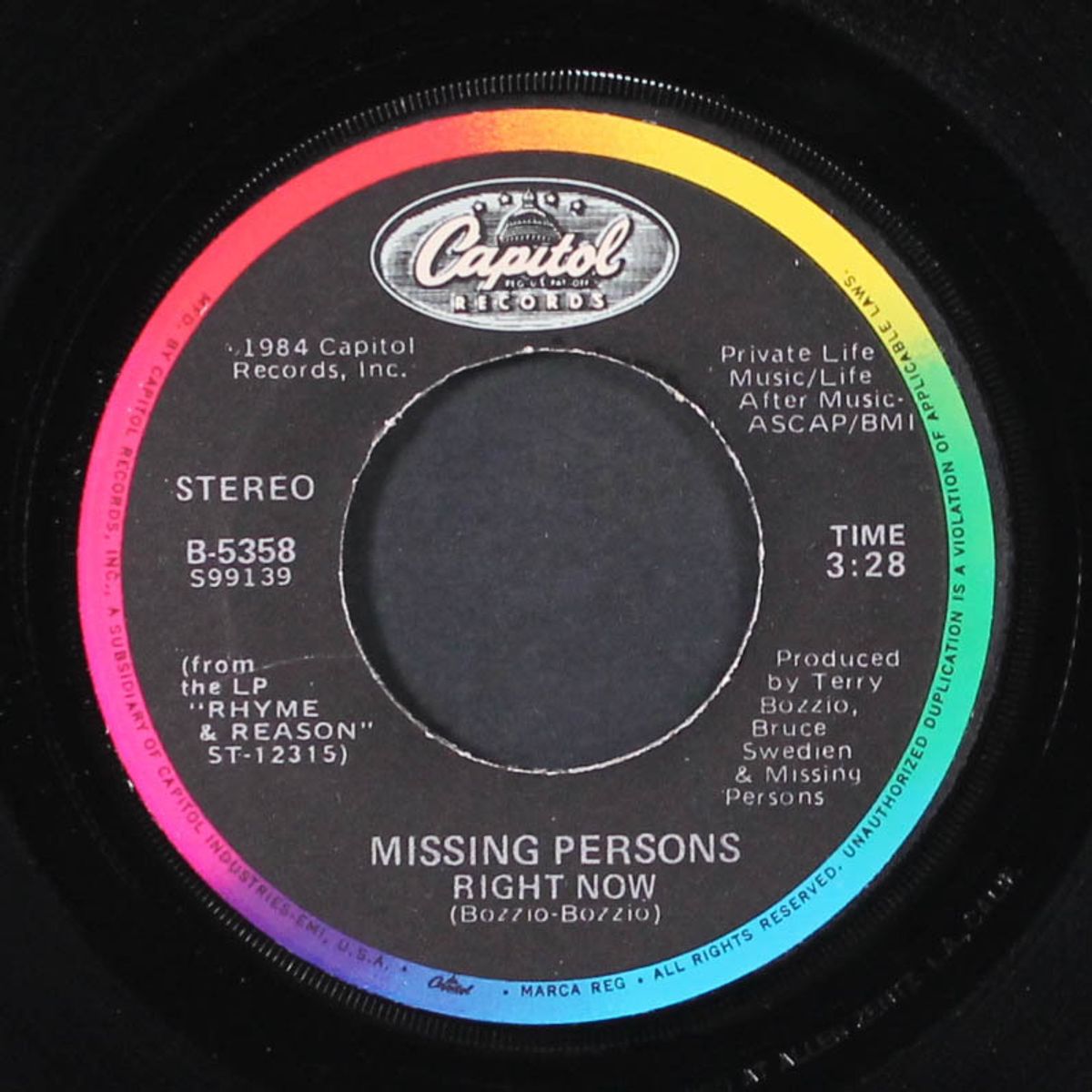 right now / racing against time by MISSING PERSONS