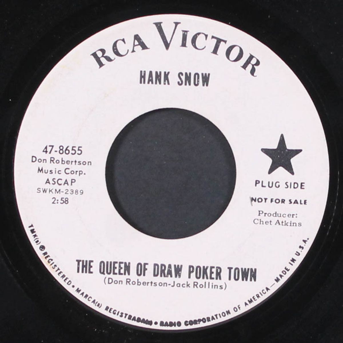 the queen of draw poker town / tears in the trade winds by HANK SNOW