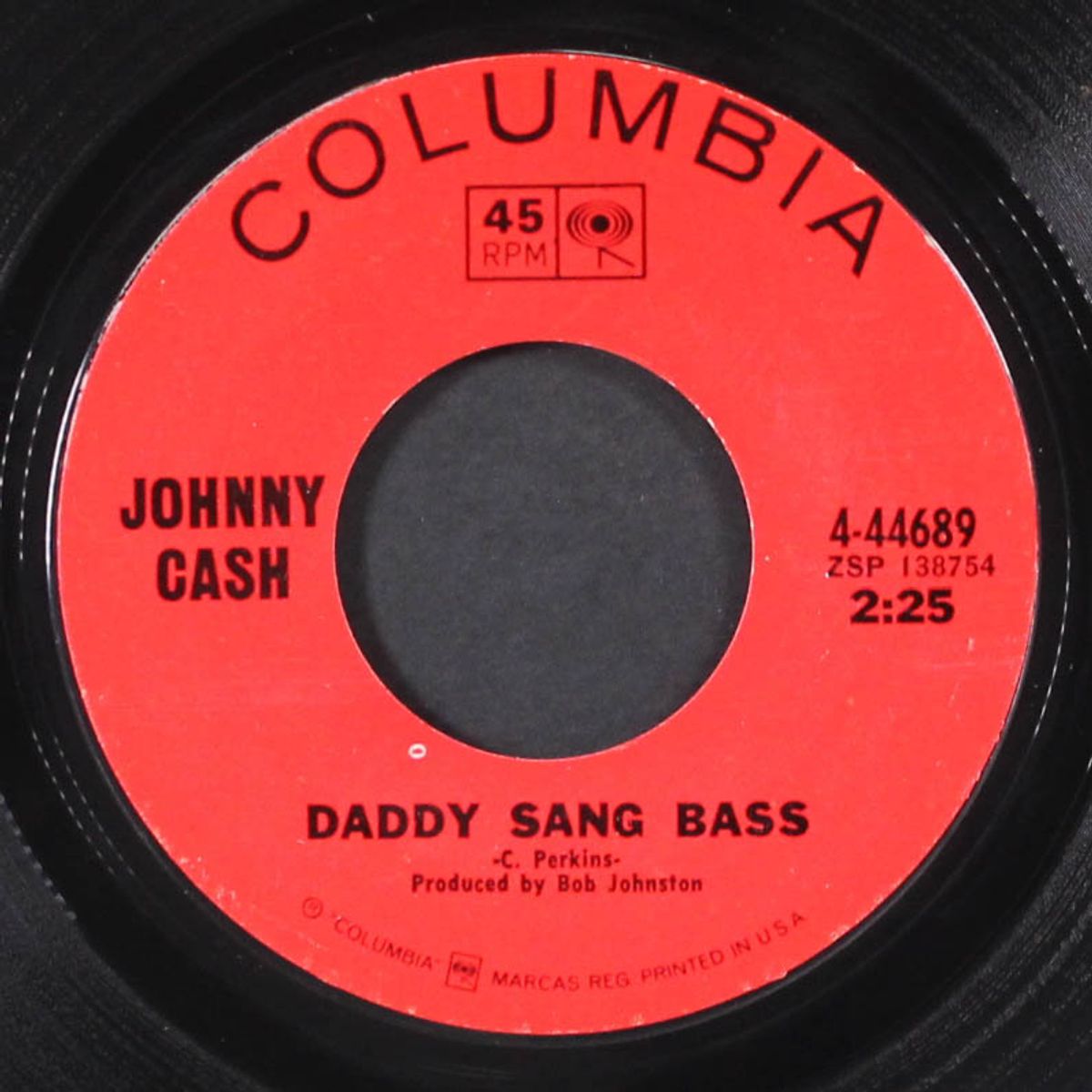 daddy sang bass / he turned the water into wine by JOHNNY CASH