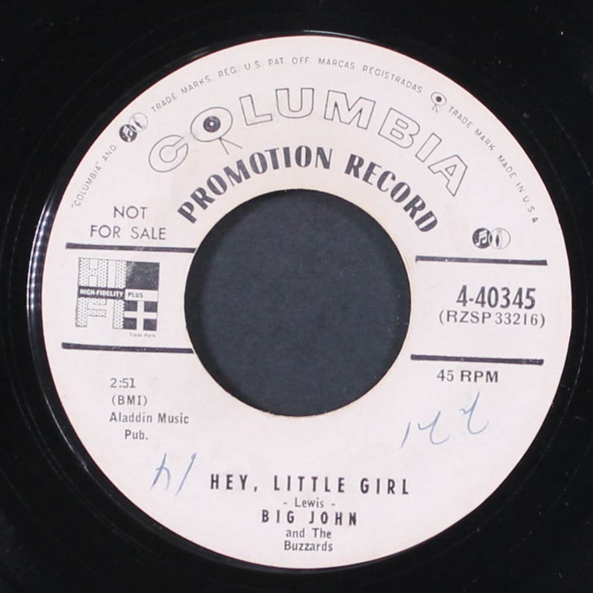 hey, little girl / mean woman by BIG JOHN & BUZZARDS
