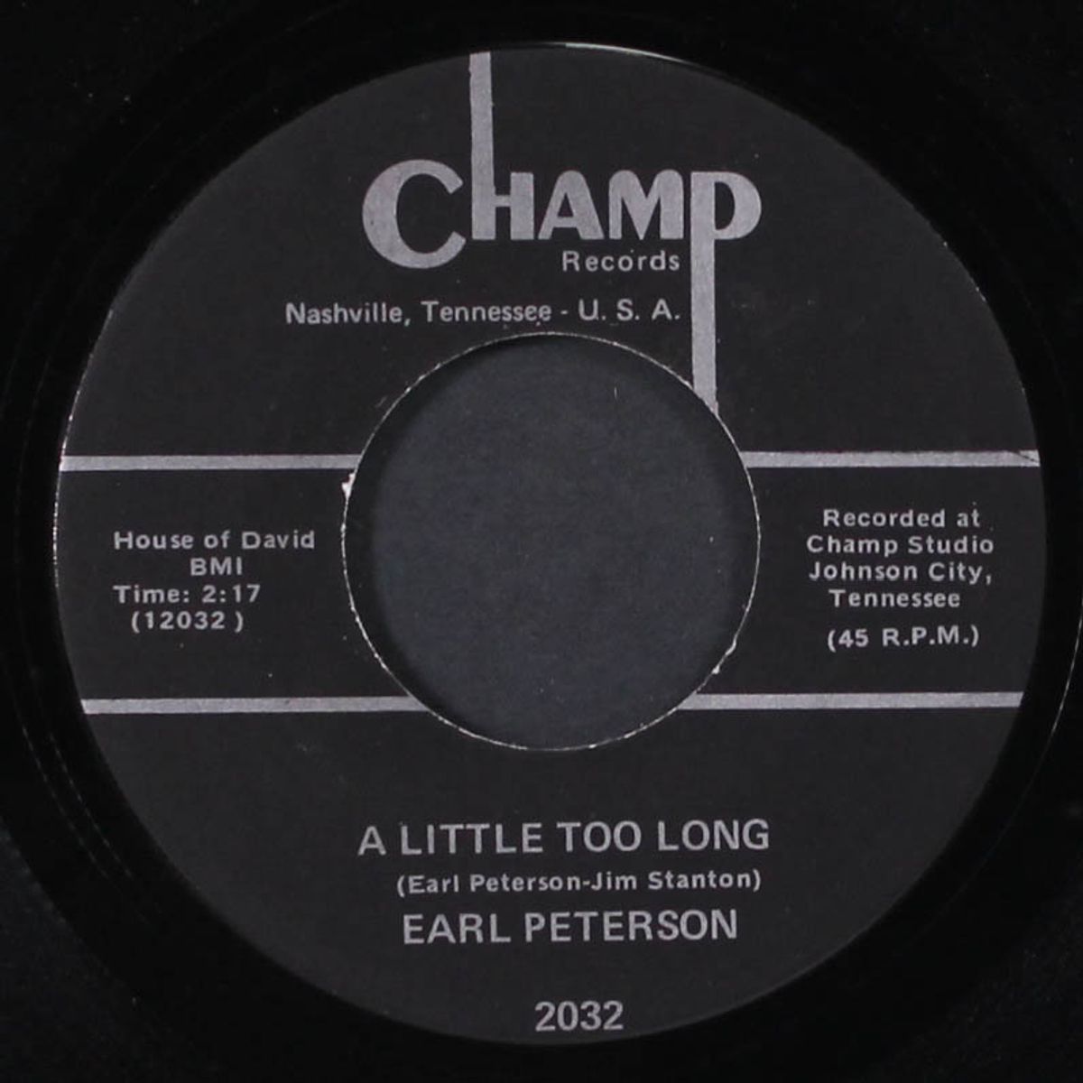 a little too long by EARL PETERSON