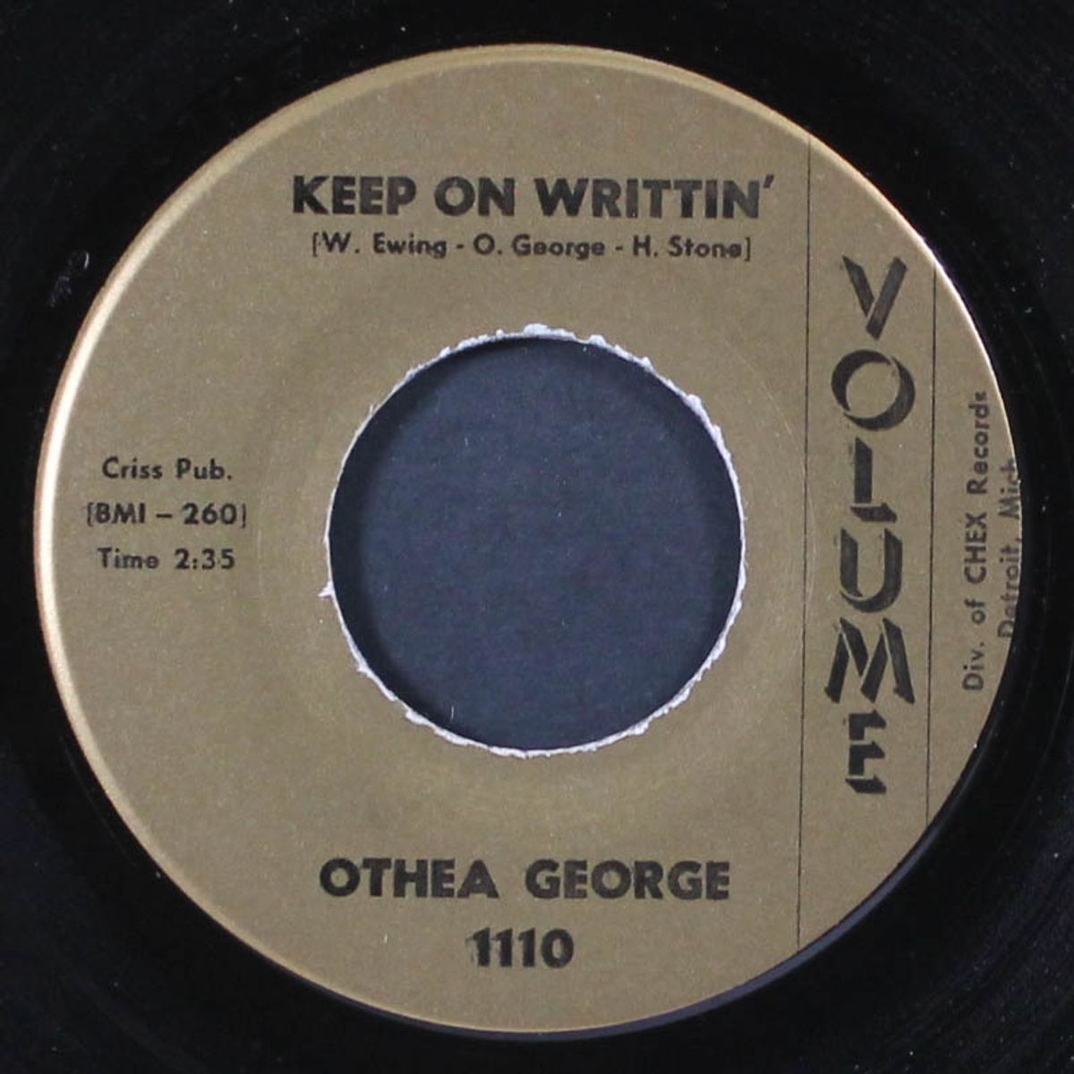 keep on writtin' / come to me by OTHEA GEORGE