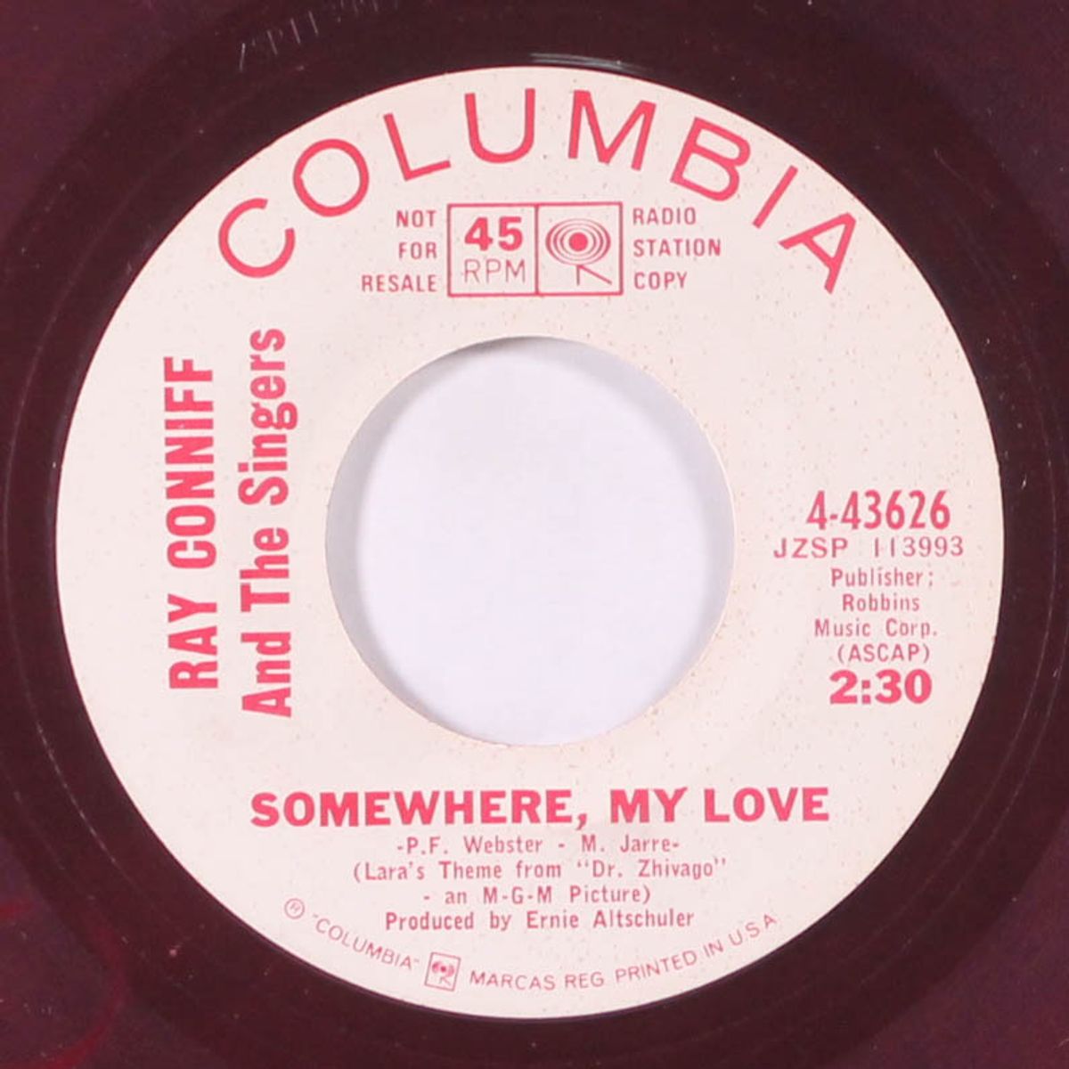 somewhere, my love / same by RAY CONNIFF